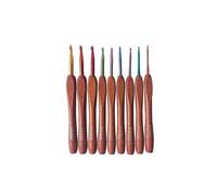 9x Crochet Hooks Set Crochet Pins Diy with Wooden Handle 9 Sizes Crafts Gift Knitting Pins Knit Pins Tool for Handmade Gloves