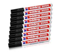 9x Edding 3000 Permanent Marker schwarz 1.5 -3 mm