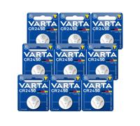 9x Varta CR2450 Baterías Botón Celda Moneda Litio 3V 560mAh