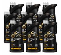 9x1 Litro Mannol 2-Takt Plus Api TC Aceite para Motos Scooter Parte Sintético
