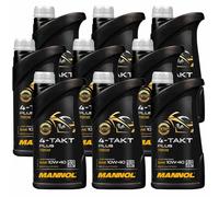 9x1 Litro MANNOL 4-Takt Plus 10W-40 Aceite Motor Aceite De Moto JASO MA/MA2