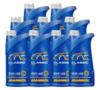 9x1 Litro MANNOL Classic 10W-40 ACEITE MOTOR API SN/CH-4 ACEA A3/B4 JASO MA2