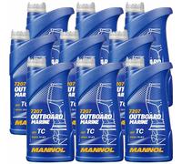 9x1 Litro MANNOL Fuera De Borda Marino Aceite Motor API TC JASO FC NMMA TC-W3