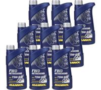 9x1 Litro Original MANNOL Aceite Motor Fwd Aceite Lubricante 75W-85 Api Gl 4