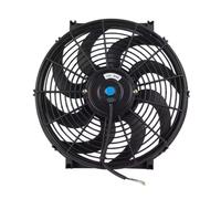 A-16inch-10 Aspas 12V 80W 2100RPM Universal Car Air Conditioning Fan Blades Cool Mounting Kit Negro Eléctrico Ventiladores Radiador