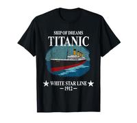 A 1912 Vintage TITANIC viaje crucero barco hijo niña niños Camiseta