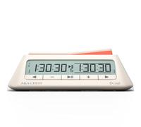 A&A Digital Chess Clock Timer with 36 Tournament Modes, Stylish Minimalist Design with Rocker, Portable Timer for Chess & Board Games (White)