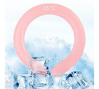 A/A Neck Cooling Tube Neck Cooler - Refrigerador de cuello portátil para el calor del verano - Bolsa de hielo de gel frío manos libres - Refrigerador de cuello reutilizable (color rosa)