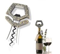 (A) Abridor de vino y sacacorchos 3 en 1 Ah So de dos puntas compatible con corchos viejos y frágiles - Fácil de descorchar compatible con C