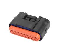A ABSOPRO 1 Conector Universal Ecu Automotriz Serie 1 Mm Para Coche Rv Camión Conector De Cable Eléctrico Hembra Impermeable Plástico Negro Naranja 34 Pines Reemplazo