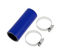 A ABSOPRO 1 Juego 30mm/1.18" ID 100mm/3.94" LongitPc 0 Grados Manguera de Silicona Azul Negro con Abrazaderas Manguera de Refrigerante Universal