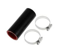 A ABSOPRO 1 Juego 30mm/1.18" ID 100mm/3.94" LongitPc 0 Grados Manguera de Silicona para Coche en Negro Rojo con Abrazaderas Manguera de Refrigerante Universal.
