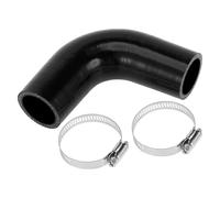 A ABSOPRO 1 Juego 35mm/1.38" ID 90mm/3.54" Longitud 90 Grados Manguera De Silicona Negra Con Abrazaderas Manguera De Refrigerante Universal