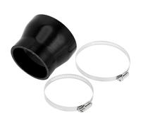 A ABSOPRO 1 Juego 70-89mm/2.76"-3.50" Id 76mm/2.99" Longitud 0 Grados Manguera De Silicona Negra Para Coche Con Abrazaderas Manguera De Refrigerante Universal