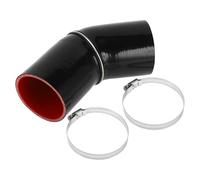 A ABSOPRO 1 Juego 80mm/3.15" Id 102mm/4.02" Longitud 45 Grados Manguera De Silicona Para Coche En Negro Rojo Con Abrazaderas Manguera De Refrigerante Universal