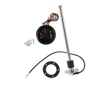 A ABSOPRO 1 Juego De Unidad De Combustible Y Kit De Medidor 11.81" Longitud Unidad De Combustible Para Barco Marino Negro Plata Metal Tono 0-190 Ohm Reemplazo de artículo