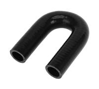 A ABSOPRO 1 Pcs 25mm/0.98" Id 120mm/4.72" Longitud 180 Grados Black Car Silicone Hose Coolant Hose Universal
