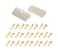 A ABSOPRO 14 Conector De Cable Eléctrico Para Automóvil De 14 Pines, Kits De Enchufe Impermeable Serie 6.3 Macho Hembra Terminal De Cable Carcasa De Plástico Cobre Beige