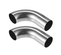 A ABSOPRO 2 Unidad Curva Codo Tubo Tubo, 1,50" DE 90° DIY Escape Tubo para Auto