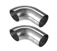 A ABSOPRO 2 Unidad Curva Codo Tubo Tubo, 2,01" DE 90° DIY Escape Tubo para Auto