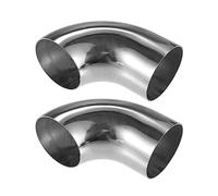 A ABSOPRO 2 Unidad Curva Codo Tubo Tubo, 2,48" DE 90° DIY Escape Tubo para Auto