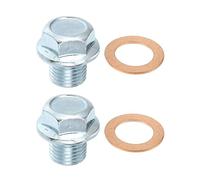 A ABSOPRO 2uds M14x1.5 Tornillo Tapón para Drenaje de Aceite para Motor para Opel Plateado Tono