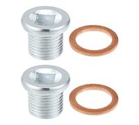 A ABSOPRO 2uds M16x1.5 Tornillo Tapón para Drenaje de Aceite para Motor para Volvo 260 Plateado Tono