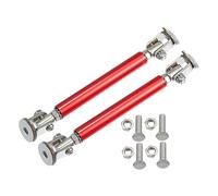 A ABSOPRO 3"-5" 75mm Coche Delantero Parachoques Labio Divisor Puente Varilla Rojo - 2uds