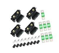 A ABSOPRO 30A Fusible Kit 4 ANS Soportes 7 x 30 AMP Fusibles para Coche Doble Batería Reemplazo de artículo