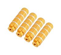 A ABSOPRO 4uds BMX MTB Bicicleta Trasera Pie Clavijas Reposapiés Ajuste 3/8 Pulgada Ejes Amarillo Reemplazo de artículo