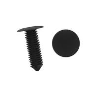 A ABSOPRO 50Pcs Remaches Tornillo De Capó Guardabarros Grapas Coche 18mm Negro 9mm Agujero Reemplazo de artículo