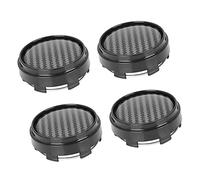 A ABSOPRO 6 Orejetas Rueda Cubo Tapas 66mm Carbono Fibra Patrón Negro (Juego de 4)