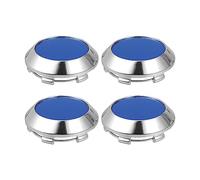 A ABSOPRO 70 mm Dia Coche Rueda Centro Buje Tapas Plata Tono Brillo Azul - 4 Uds