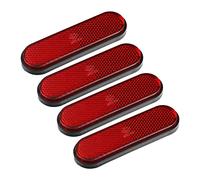 A ABSOPRO Alforja Lateral Visibilidad Reflectora Banda Kit Ovalado Rojo 4uds