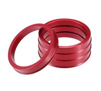 A ABSOPRO Anillos Centradores de Buje de Coche OD 70.1mm A ID 60.1mm Anillos Centradores de Buje Espaciador de Centro de Rueda de Aleación de Aluminio Rojo (Juego de 4)