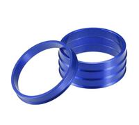 A ABSOPRO Anillos Centradores de Buje para Automóvil OD 73.1mm A ID 66.1mm Anillos Centradores de Buje Espaciador de Centro de Rueda de Aleación de Aluminio Azul (Juego de 4)