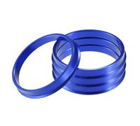 A ABSOPRO Anillos Centradores de Buje para Automóvil, OD 73.1mm A ID 66.6mm, Anillos Centradores de Buje de Rueda, Espaciador de Centro de Buje de Aleación de Aluminio Azul (Juego de 4)