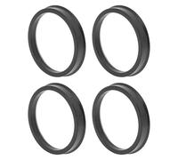 A ABSOPRO Anillos Centrales de Buje de Rueda de Coche de 66.1mm a 56.6mm en Polycarbonato Negro Anillos de Buje de Centro de Ruedas Eje Central Absorbente de Impactos 4 Pcs