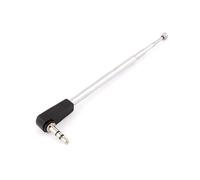A ABSOPRO Antena Telescópica De 25 Cm, 4 Secciones, Con Conector De Audio De 3,5 mm, Tono Plateado Para Radio Fm Y Tv
