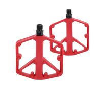 A ABSOPRO Bicicleta Pedal Aluminio Aleación Universal Bicicleta Plano Pedal Coco Reflectante Tiras Rojo Ajuste 14mm Antideslizante Bicicleta Pedal para BMX MTB Carretera Bicicletas 1 Par