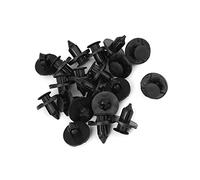 A ABSOPRO Coche Remache 8mm Agujero Sujetador Parachoques Clip Plástico Negro (Juego De 20) Clips De Sujeción para Grapas Puerta