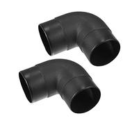 A ABSOPRO Conducto de calentador de aire diésel para coche, tubo de aire cálido, salida de codo de salida doble, 60 mm de diámetro exterior, color negro (juego de 2)