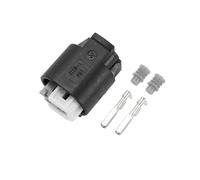 A ABSOPRO Conector De Sensor De Temperatura Del Agua De 2 Pines, Enchufe De Conector De Terminal De Cable Hembra De La Serie 0.6mm Para BMW Para Mini Cooper Plástico Negro 1 Set