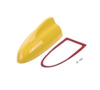 A ABSOPRO Cubierta de Antena de Aleta de Tiburón Antena de Techo de Señal Am/FM Universal para Coche SUV Camión Todo Terreno Material ABS con Base Adhesiva Amarilla Reemplazo de artículo