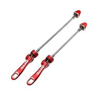 A ABSOPRO Ejes De Liberación Rápida 2uds Rojo Aleación para Bicicleta | Delantero Y Trasero, Aluminio Y Acero, 15cm Y 19cm, Rosca M5X0.8, Tuerca 17mm