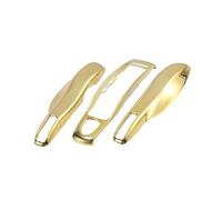 A ABSOPRO Galvanizado Dorado Tono Remoto Control Llave Estuche Llave Llavero Estuche Carcasa Juego para Porsche Cayenne Panamera Macan Reemplazo de artículo