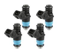 A ABSOPRO Inyector De Combustible No.8200139674 Boquilla De Inyección De Combustible Para Renault Clio Megane Scenic Modus 1.4L Negro 4 Unidades