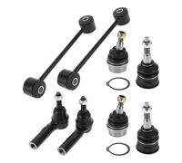 A ABSOPRO Kit De Suspensión Delantera 8Pcs Extremo De Barra Estabilizadora Exterior Enlace De Barra Estabilizadora Para Jeep Grand Cherokee Commander No.K80629/K80604/K80861