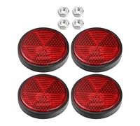 A ABSOPRO Moto Visibilidad Reflectora Banda Kit Redondo Rojo con Tornillo 4uds