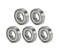 A ABSOPRO Rodamientos Rígidos de Bolas 6900ZZ P6 10x22x6mm Rodamientos Lubricados Doble Sello Metálico Tono Plateado Rueda de Patinete Skateboard - 5 Piezas